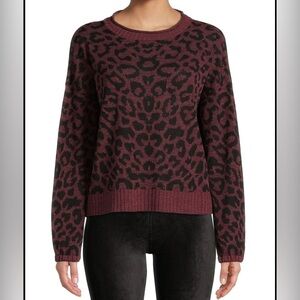 Time and Tru Lightweight Cheetah Knit Pullover